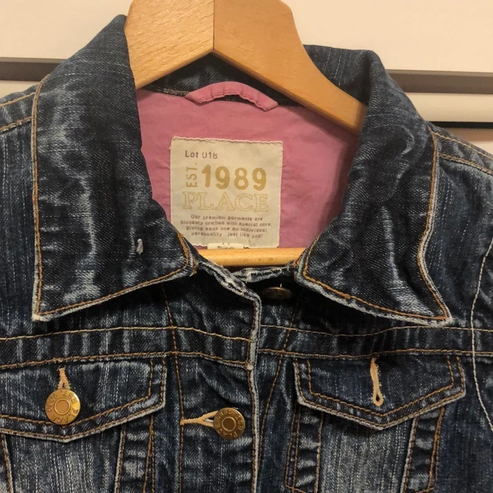 The children’s place Jean jacket size M7/8 GUC🌺